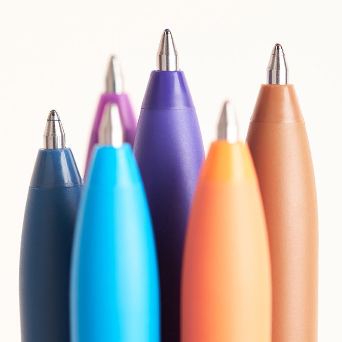 6 Click Multi Color Gel Pen Fine Tip - OOLY