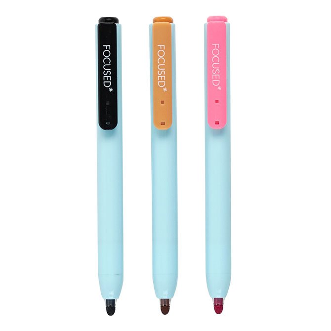 Focused Retractable Dry Erase Markers 3Pack Erin Condren