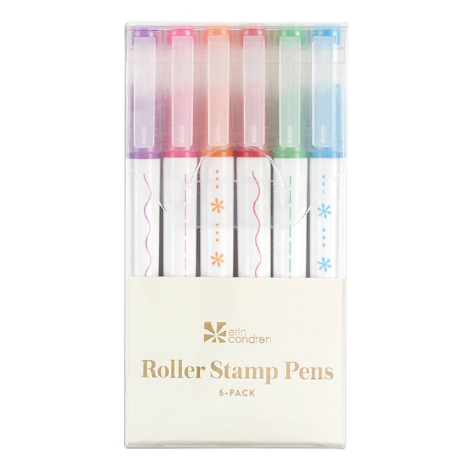Colorful Roller Stamps 6-Pack