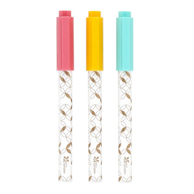 Bright Fine Tip Wet Erase Markers 3Pack