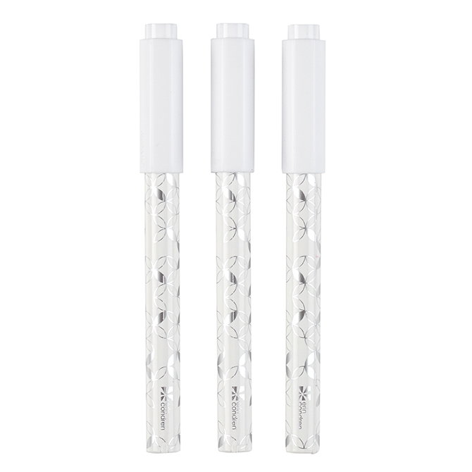 White Fine Tip Wet Erase Markers 3-Pack