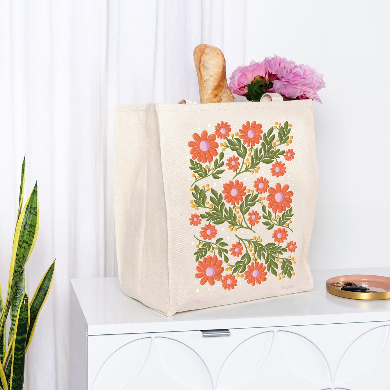 Hello Summer Cotton Canvas Tote Bag – The Cotton & Canvas Co.