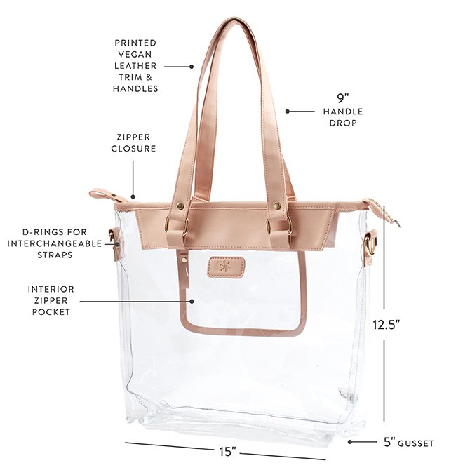 clear tote bags with handles