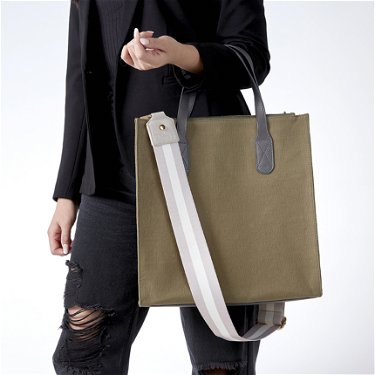 Olive Canvas Crossbody Tote