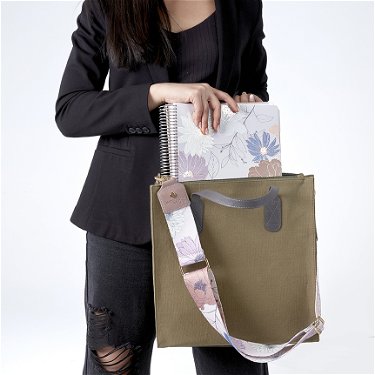 Olive Canvas Crossbody Tote