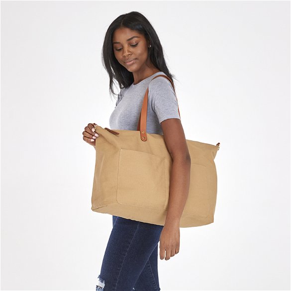 Camel Large Weekender Bag