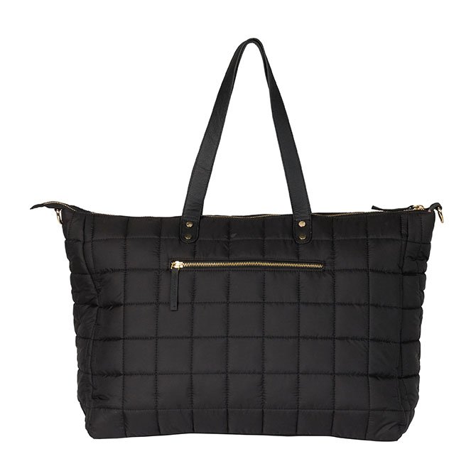 Black Large Quilted Weekender Bag | Erin Condren