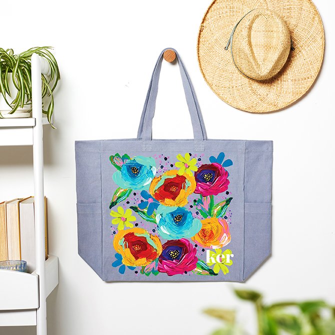 Hand Painted Tote Bag 