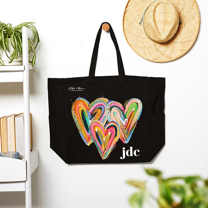 EttaVee Layers of Love Canvas Pocket Tote Bag | Erin Condren