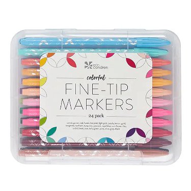 Erin Condren Designer Colorful Fine-Tip Markers - Brights 7 Pack with 6.5  Length and 0.4 mm Tip for Writing, Coloring and More, Call Attention to