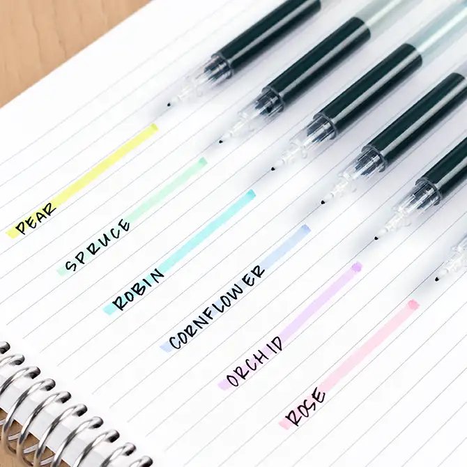 6pcs Dual Tip Highlighter Markers, Pastel Colors, For Note-taking And  Marking