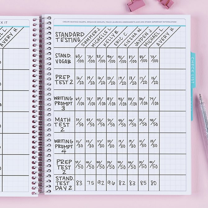 Learn Inspire Teach Teacher Record Book Erin Condren