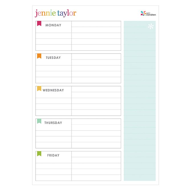 Personalized Planning Notepad Erin Condren