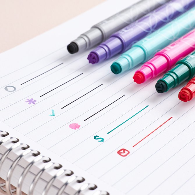Erin Condren 6-Pack Dual-Tip List Markers - budget. Stamp Important Notes, Highlight Student's Answers and Check Off To-Do Lists! Teaching Essentials